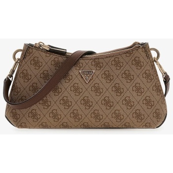 guess noelle ii 3 comp shoulder cross body latte logo/brown σε προσφορά