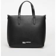 karl lagerfeld jeans metal logo mini tote black universal