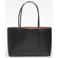 calvin klein foil logo tote w/ pouch black universal