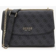 guess calista convertible cross body flap coal logo universal