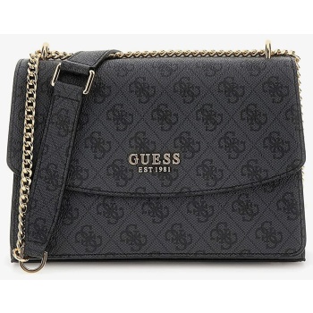 guess calista convertible cross body flap coal logo σε προσφορά