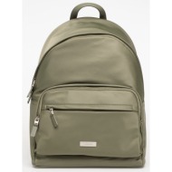 σακίδιο πλάτης calvin klein sleek round backpack beige universal