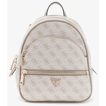 σακίδιο πλάτης guess manhattan ii backpack dark taupe logo