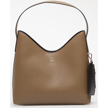 tommy hilfiger th icon shoulder bag taupe universal σε προσφορά