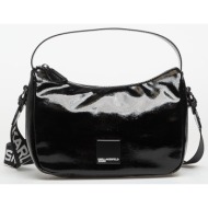 karl lagerfeld jeans box logo mini hobo glossy black universal