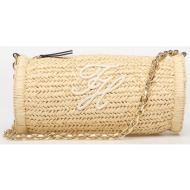 tommy hilfiger elev summ chain bag raffia beige universal