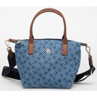 tommy hilfiger popette mini tote denim flag dark blue indigo universal