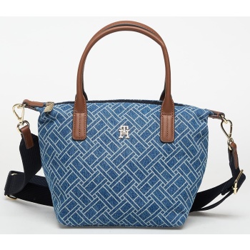 tommy hilfiger popette mini tote denim flag dark blue σε προσφορά