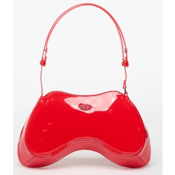 diesel play shoulder cross bodybag red/ chromed universal