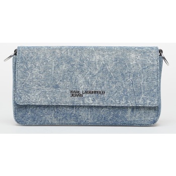 karl lagerfeld jeans denim chain top handle bag washed