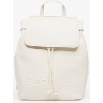 σακίδιο πλάτης desigual back half logo luena mini ecru