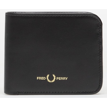 πορτοφόλι fred perry smooth leather billfold wallet black
