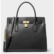 michael kors hamilton moderne large leather satchel black universal