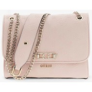 τσάντα guess anise convertible cross body flap light rose logo universal