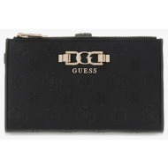 πορτοφόλι guess anise slg double zip organizer black logo universal