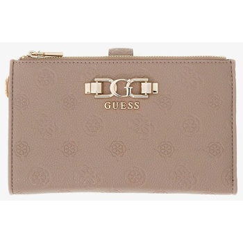 πορτοφόλι guess anise slg double zip organizer dark taupe σε προσφορά