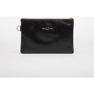 τσάντα fred perry smooth leather sacoche black universal
