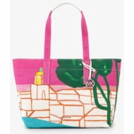michael kors x christina zimpel large tote raspberry multi universal