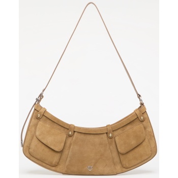 pinko pocket body bag big suede verde cang universal σε προσφορά