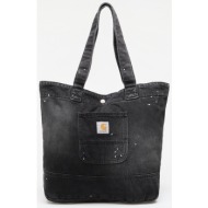 carhartt wip denim tote black destroy wash, splatter universal