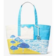 michael kors x christina zimpel large tote milos blue universal