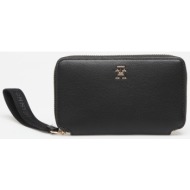 πορτοφόλι tommy hilfiger logotape compact zip around wallet black universal