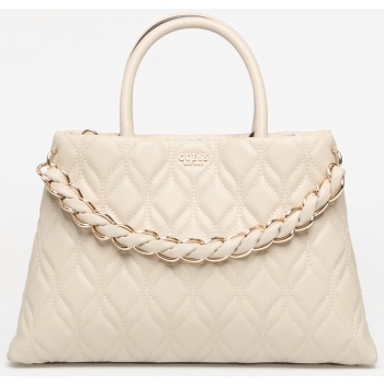 guess maxine girlfriend satchel light taupe universal σε προσφορά