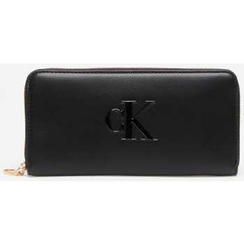 πορτοφόλι calvin klein bold ck long zip around black σε προσφορά