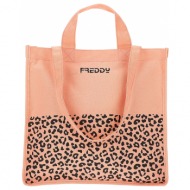 τσάντα ώμου freddy υφασμάτινη shopper shp1cv-p115