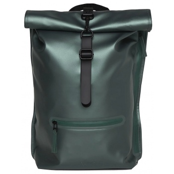 τσάντα πλάτης rains rolltop rucksack 13160-60-silverpine