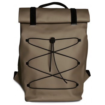 τσάντα πλάτης rains velcro rolltop backpack 13640-66-wood σε προσφορά