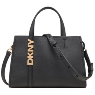 τσάντα χειρός dkny satchels avril r43eyg56-bgd-blk -gold γυναικείο