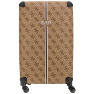 σκληρή βαλίτσα guess kallisto 28 in 8-wheeler 50×34×78cm b7604988-latte multi γυναικείο