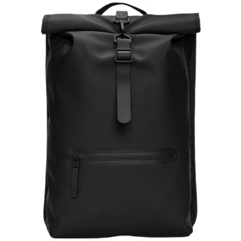 τσάντα πλάτης rains rolltop rucksack w3 13320-black