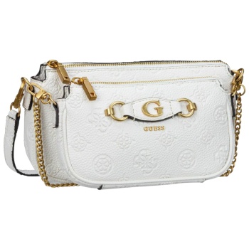 τσάντα ώμου guess izzy peony dbl pouch xbody σε προσφορά