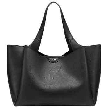 τσάντα χειρός dkny willa r43ayg32-bsv-black-silver γυναικείο