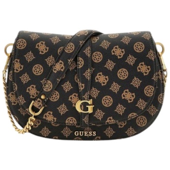 τσάντα ώμου guess kuba tri cmpt flap pa932920-mocha logo σε προσφορά