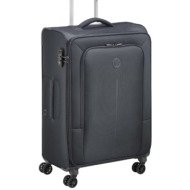 μαλακή βαλίτσα delsey caracas μεσαία 71x45x29cm με 4 διπλές ρόδες 390781100-black