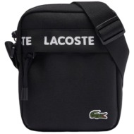 τσάντα ώμου lacoste vertical camera nu4686nz-tape noir