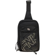 τσάντα ώμου funky buddha printed logo fbm010-004-10-black ανδρικό