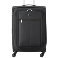 μαλακή βαλίτσα delsey τροχήλατη 69x44x32cm με 4 διπλές ρόδες pin up 6 343081100-black