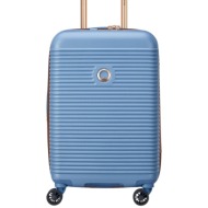 βαλίτσα καμπίνας delsey τροχήλατη 55×35×25cm expand freestyle 385980142ε9-sky blue