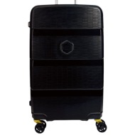 σκληρή βαλίτσα bg berlin τροχήλατη expandable 69.5×44×29cm bg003-76-blac-26-black