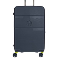 σκληρή βαλίτσα bg berlin τροχήλατη expandable 69.5×44×29cm bg003-76-dbl-26-dark blue