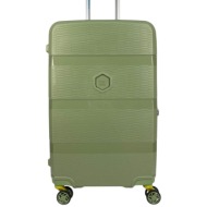 σκληρή βαλίτσα bg berlin τροχήλατη expandable 69.5×44×29cm bg003-76-khaki-26-khaki