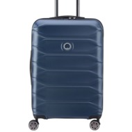 βαλίτσα καμπίνας delsey τροχήλατη expandable meteor 68×44×26.5/29.5cm 386981012ε9-blue