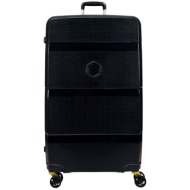 σκληρή βαλίτσα bg berlin τροχήλατη expandable 81×49×32cm bg003-76-blac-30-black
