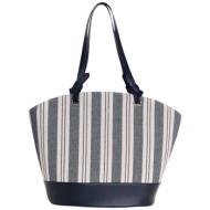 τσάντα ώμου ale shopper ριγέ 8t22623-navy γυναικείο