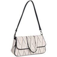 τσάντα ώμου ale με αλυσίδα 8t22628-beige γυναικείο