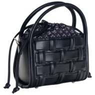 τσάντα ώμου ale με πλέξη 8t22622-black γυναικείο